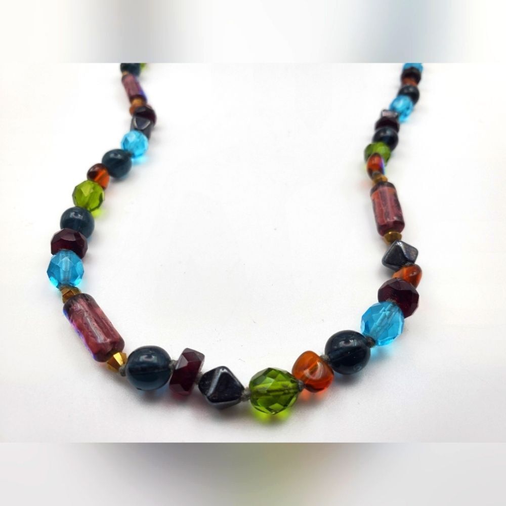 Crystal array luminous gloss necklace‎ N0316